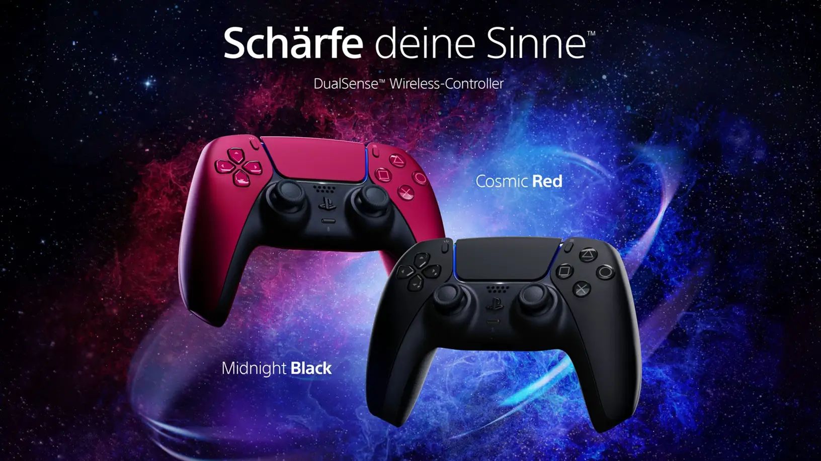 DualSense Controller Midnight Black und Cosmic Red