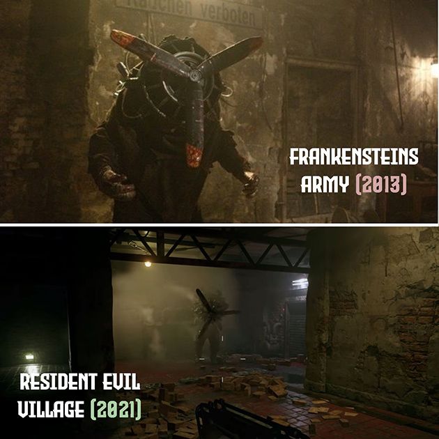 Monster-Design Resident Evil Village und Frankenstein's Army