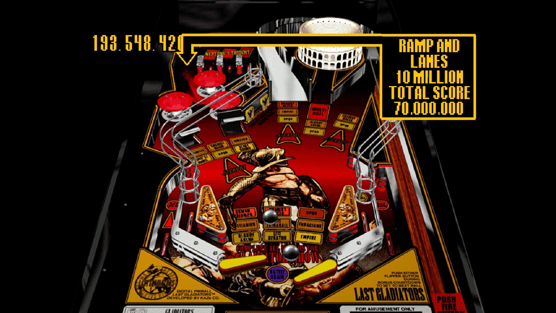 Digital Pinball: Last Gladiators Screenshots Bilder